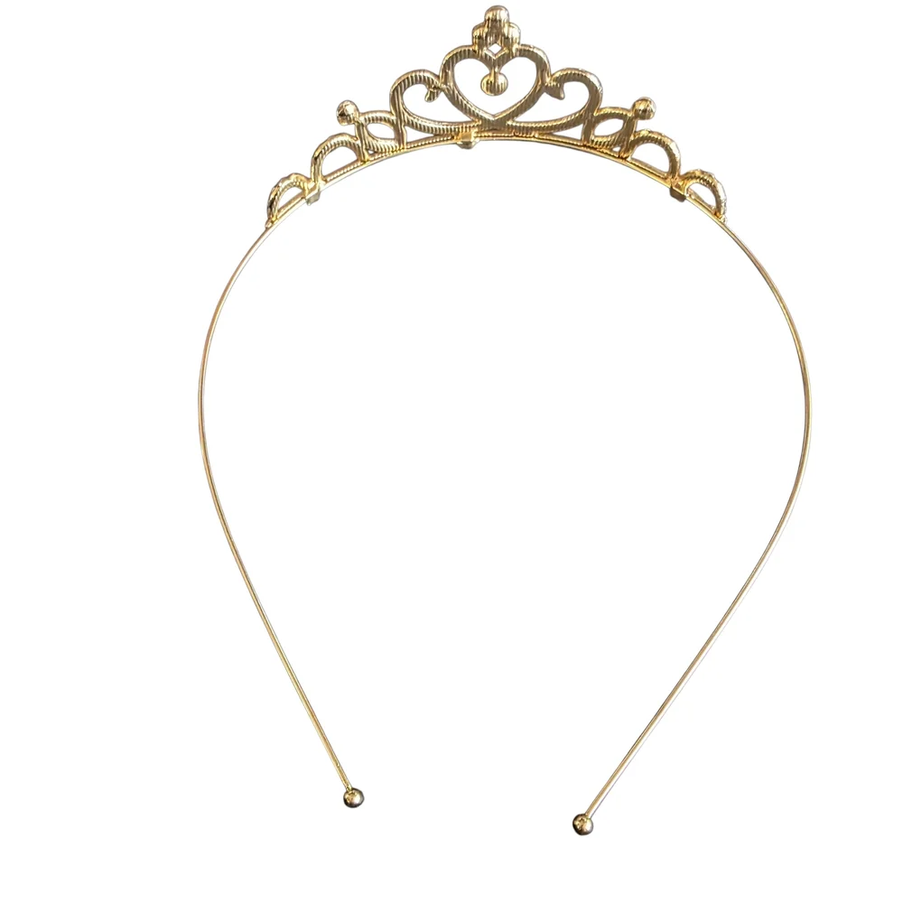 Gold Tiara with Crystal Accents